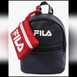 FILA Backpack Blue Pebbled Vegan Leather NWT